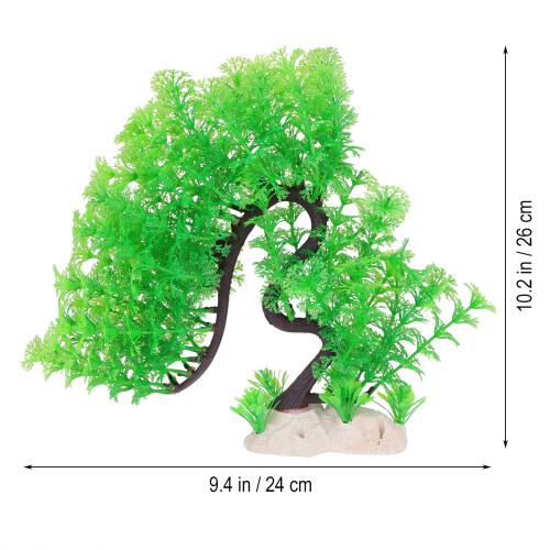 Arbre Décoratif Pour Aquarium Vert Naturel Résistant 1
