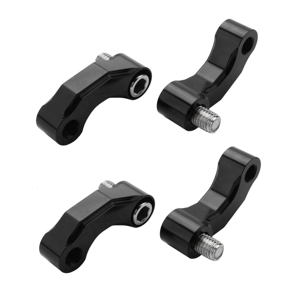4X Motorcycle Mirror Riser Extension Bracket Adapter For R1200gs Lc/Adv 13-18 R Ninet Cnc Aluminum Alloy Black 6032332916111