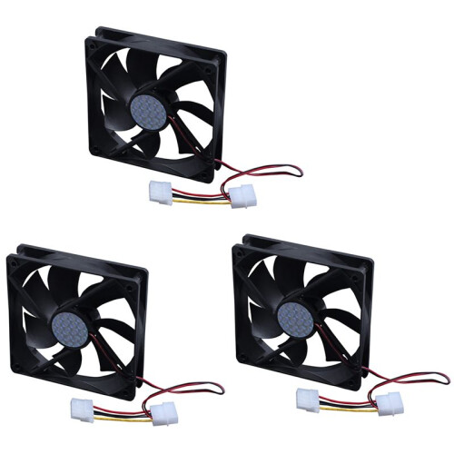 3 Pezzi 120 mm x 25mm  24V 4Pin Manica Cuscinetto Computer Case Ventola di Raffreddamento
