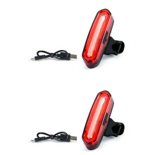 2X Ultra Fanale Posteriore Luminoso A LED per Bici, Luce Posteriore per Bicicletta Ricaricabile Usb, Ipx6