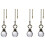 Set of 4 Vintage-Style Clear Fan Pull Ceiling Fan Chain Pulls Crystal Prism 1