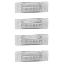 4x for W210 W202 E300 E55 C230 LED Number License Plate Lights Lamp No Error 12V 6500K White License Light