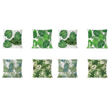 8Pcs Plant Cushion Cover Tropic Tree Green Throw Pillow Cover Leaf Decorative Pillows Flower Cushion Cover 45X45cm