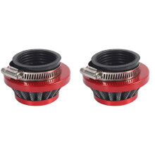 2pcs 44mm Air Filter for 47Cc 49Cc 2 Stroke  Dirt Bike Atv Quad Aluminium Air Filter Set Red