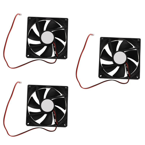 3Pcs 90mm x 25mm  12V 2Pin Cooling Fan for Computer Case CPU Cooler