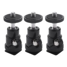 [6 Pack] with Hot Shoe Mount Adapter 360 Degree 1/4 Inch Small  Heads  Micro-Ballhead