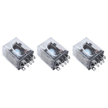 3X JQX-13F LY2 AC 24V Coil 8-Pin DPDT Red LED Electromagnetic Relay
