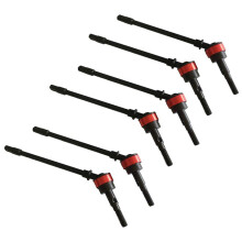3Pair Stainless Steel Cvd Drive Shaft Front Axle RC Parts for Axial Scx10 Crawler RC Car Red