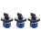 3X 8 Terminals 5 Positions Master Control Rotary Cam  20A Black+ 1