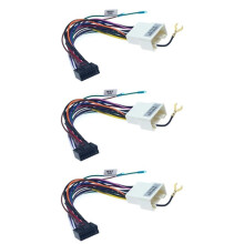 3Pc Car Stereo Radio 16PIN Adaptor Wiring Harness for  Lancer-Ex ASX Power Calbe Wire  Unit Harness