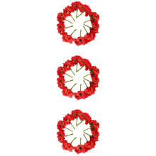 Coquelicots En Soie de Haute Qualité Camélia 5cm 180Pcs / Lot Fleurs Artificielles Coquelicot Fait À la Main Petite Décoration de Mariage (Rouge)