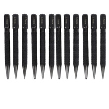 12Pcs de Acero Al Carbono de Alto Carbono Punch Set 10 cm Antideslizante Punch Center para La Herramienta de Perforacion de Marcado de Madera de Metal