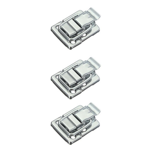 6X Metal Snap Finish Suitcase Suitcase Lock 30X43mm Silver