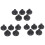 15 PCS Kitchen Black Plastic Gas Stove Cooker Control Knobs 1