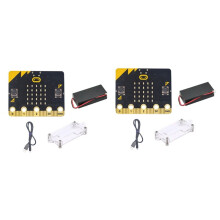 2X BBC Microbit Go Start Kit Micro:Bit BBC DIY Projects Scheda di Sviluppo 'Apprendimento Programmabile Con Guscio Protettivo