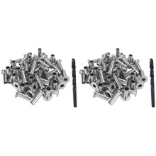 80 Manchons de Protection en Acier Inoxydable T316 pour Garde-Corps de Câble Métallique 1/8 Pouce Balustrade Bricolage