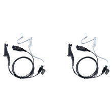 2X Oorstuk Akoestische Buis Radio Oorstuk Tweeweg Headset met Microfoon voor  APX6000 APX4000 APX7000