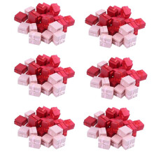 144-Piece Gift Box Set - Square Ring Jewelry Box for Anniversaries, Weddings, Birthdays, Assorted Colors