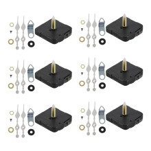 6X Long Spindle Clock Mechanism Movement, 3/ 5 Inch Maximum Dial Thickness, 1-1/ 10 Inch Total Shaft Length
