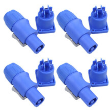 4 Set PowerCON Type A NAC3FCA+NAC3MPA-1 Chassis Plug Panel Connector
