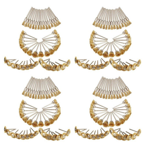 180Pcs Copper Wire Brush Wheel Sanding Accessories for Rotary Grinder Tools 1