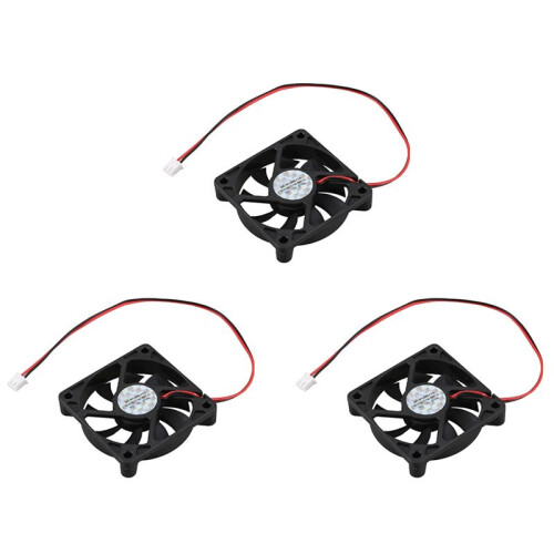 3X Desktop PC Case  12V 0.16A 60mm 2 Pin Cooler Cooling Fan