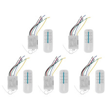 5X 4 Way Light Lamp Digital Wireless Remote Control /OFF 220V