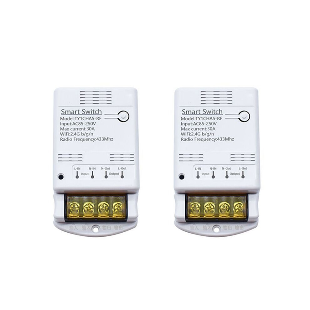 2X Tuya Wifi 30A Relay Module 85-250V Diy 433Mhz Rf Controller Smartlife App Voice Relay Timer 6033193014367
