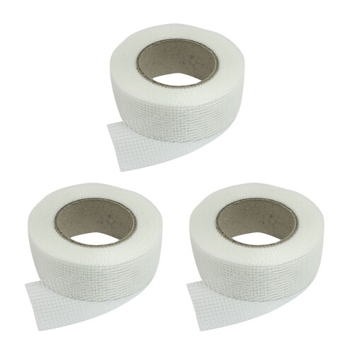3X Selbstklebendes Weißes Glasfasernetzband für Risse LöCher