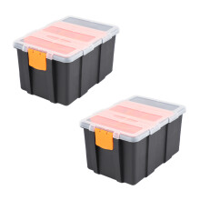 2X F-156D PortÁtil Caja de Piezas de Herramientas de PlÁStico Maleta Caja de Herramientas