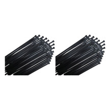 2X Kabel Binder Schwarz 300 mm x 7,6 mm UV Beständig Ultra mit 75 Kg Ziehen Zugfestigkeit Hitzebeständig und Langlebig