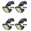 4Pc 2000 Lumen 160 LEDs Solar Wall Lights IP65 Waterproof Wired Motion Sensor Security Flood Light 360 Degree Adjustable 1
