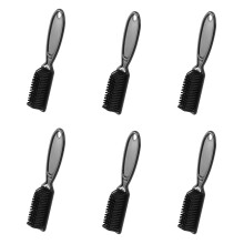 6X Verblassen Pinsel Kamm Schere Reinigungsbürste Friseur Haut Verblassen Vintage ÖL Kopf Form Carving Reinigungsbürste