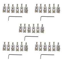 30 Roller Brücke Tremolo Sättel mit Schlüssel für Strat Tele Elektor Gitarre Chrom Farbe