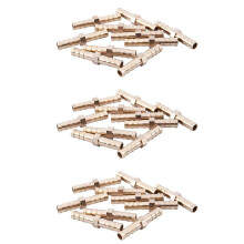 30 Pièces En Laiton 6 mm Droites pour Raccord Rapide de Flexible, Doré