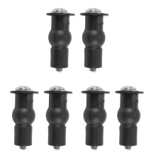 3X Toilet  TOP FIX  Hinge Hole Fixings Well Nut Screw Rubber Back to Wall Pair