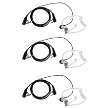 3X 2 Pin Covert Akustik Luftschlauch Mic Mikrofon Kopfhoerer Ohrhoerer Headset Ohrhoerer Kopfhoerer für Walkie Talkie Radio