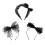 3St Duurzame Kant Knot Haarversiering Voor Cosplay 6