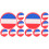 12Pièces Absorbeurs Choc Tennis Raquette Silicone Design Drapeaux 2