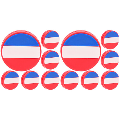 12Pièces Absorbeurs Choc Tennis Raquette Silicone Design Drapeaux 1