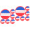 12Pièces Absorbeurs Choc Tennis Raquette Silicone Design Drapeaux 4