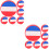12Pièces Absorbeurs Choc Tennis Raquette Silicone Design Drapeaux 5