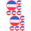 12Pièces Absorbeurs Choc Tennis Raquette Silicone Design Drapeaux 6