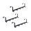 3X  Wide Over the Door Rack Wrought Iron Hook Black 1