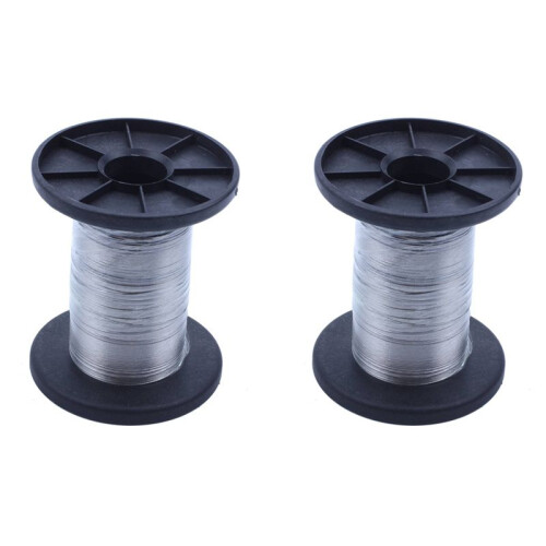 2 Pcs 30M 304 Stainless Steel Wire Roll Single Bright Hard Wire Cable, 0.3Mm
