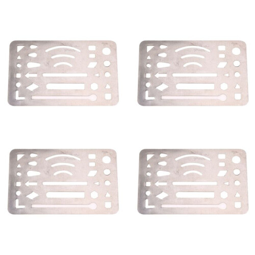 4X Stainless Steel 27 Patterns Erasing Drawing Drafting Tool Shield 1