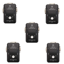 5X USB Kvm Switcher 2 Port Vga Svga Box USB 2.0 Mouse Keyboard 1920X1440 Box