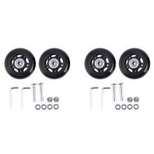4 Set Luggage Suitcase Replacement Wheels Axles and Wrench Repair Set OD 68mm