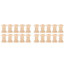 20Pcs Wooden Empty Thread Spools Natural Color 29Mm X23Mm