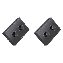2X 4 Port 3,5 mm Stereo Audio Umschalter Unterstützt 1 In 4 Out Oder 4 In 1 Out für PC Telefon Laptop Kopfhörer